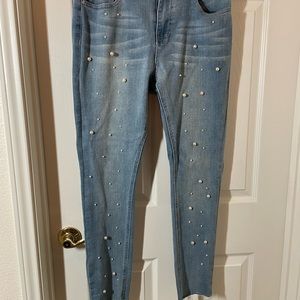 Indigo Rein Jeans with Pearl Accents